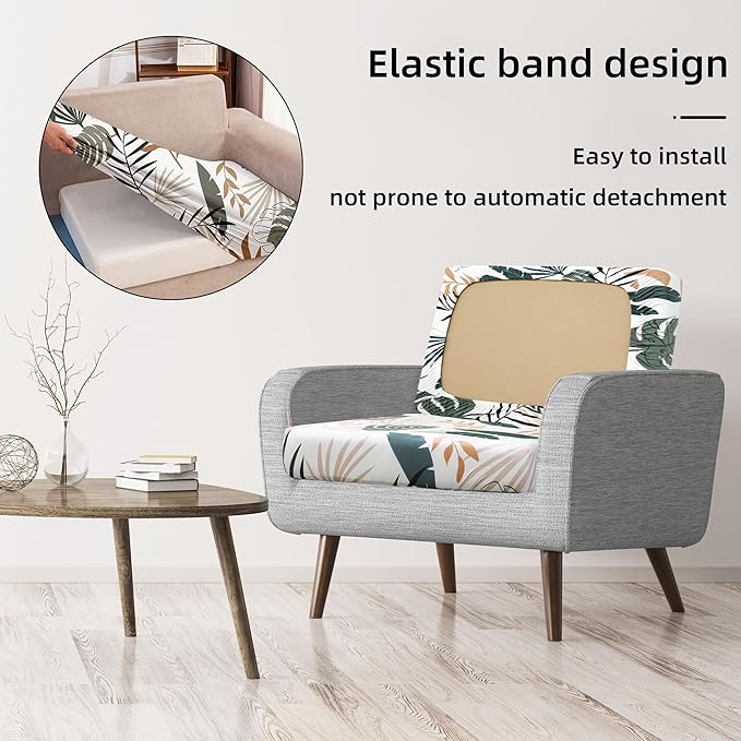 8Pcs Stretch Patio Cushion Covers, Outdoor Couch Covers Replacement, Outdoor - Image 5