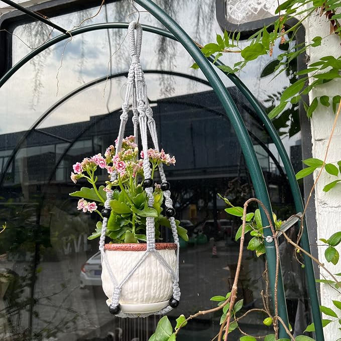 Macrame Plant Hanger for 5 to 10 Inch Plant Pots, Hanging Planter Basket Holder - Image 6