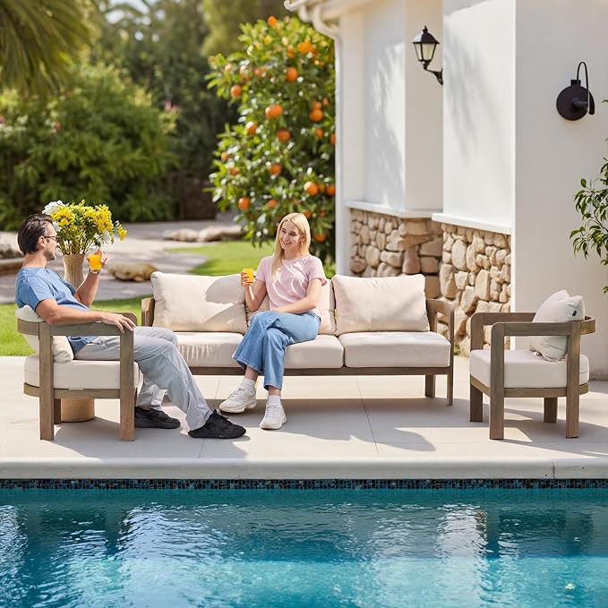 Outdoor Patio Furniture Set, Metal Patio Conversation Set - Image 8