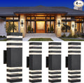 DASTOR 4 Pack Modern Outdoor Wall Lights, 15.1'' Up and Down Porch Lights by DASTOR