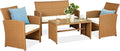Best Choice Products 4-Piece Outdoor Wicker Patio Conversation Furniture Set by BestChoiceProducts