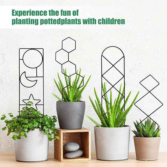 Plant Trellis for Climbing Plants Indoor, 15.94Inch Small Garden Metal - Image 4