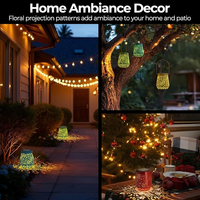 Solar Lanterns 4 Pack Outdoor Waterproof Solar Lights, Mothers Day Gifts - Image 7
