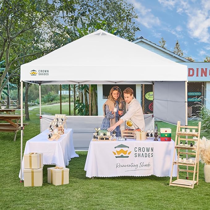 CROWN SHADES 10x10 Pop up Canopy Tent Instant Canopy - Image 2
