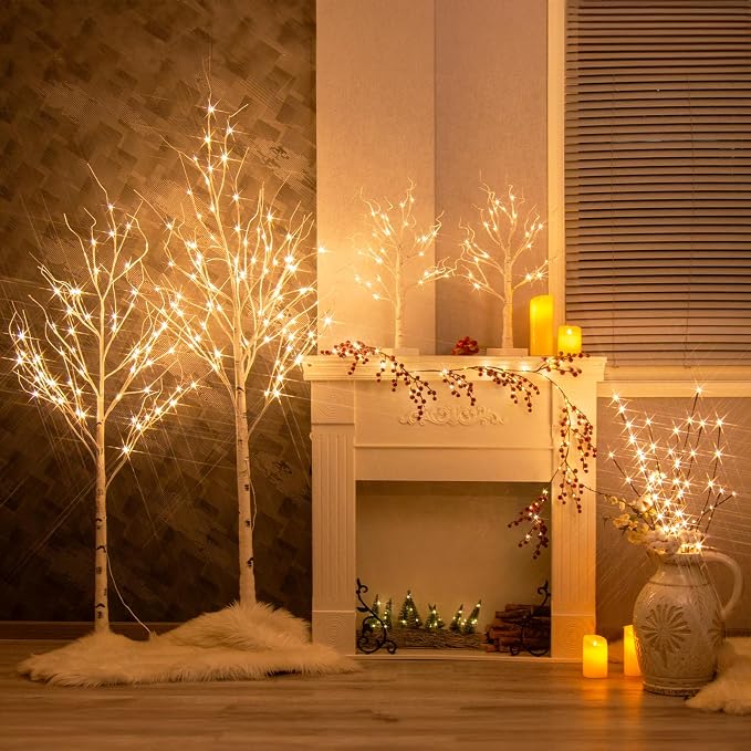 Vanthylit 3PK 30" Brown Lighted Twig Branches Pathway Light 60 LED Warm White - Image 6