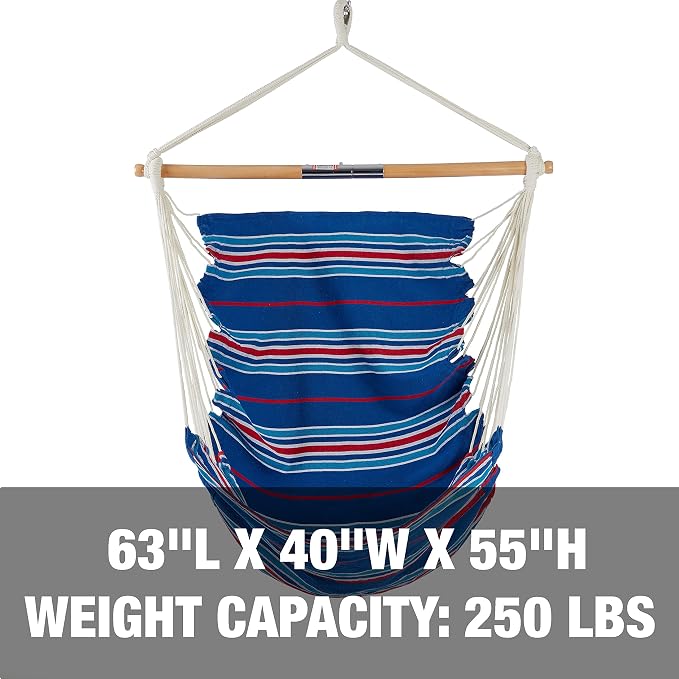Bliss Hammocks WM-412F_2 Polyester Multi Color Hammock Chair - Image 5