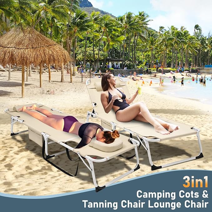 LILYPELLE Folding Chaise Lounge Chair - Image 4