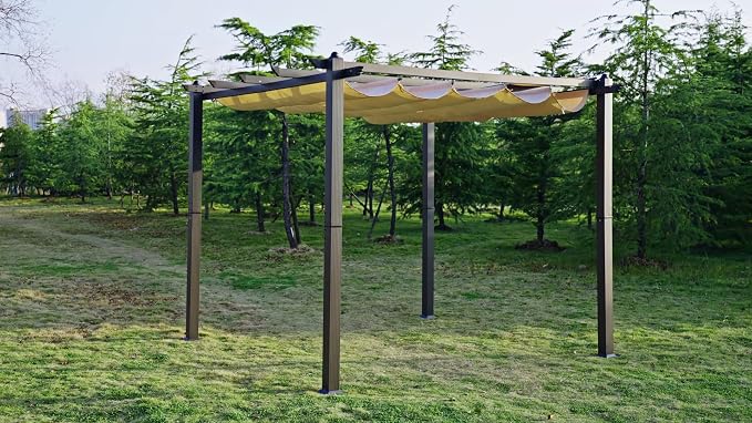 VEVOR 10'x10' Outdoor Retractable Pergola - Image 9