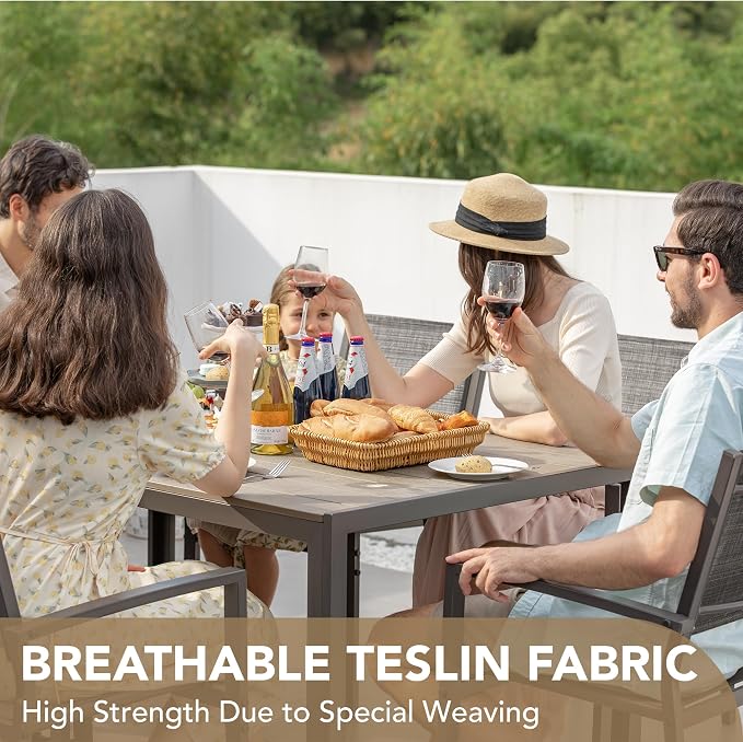 Devoko Patio Dining Set 7 Piece Outdoor Furniture - Image 4