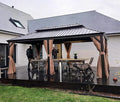 PURPLE LEAF Hardtop Gazebo 12' X 20' Outdoor Galvanized Steel Roof Backyard by PURPLELEAF
