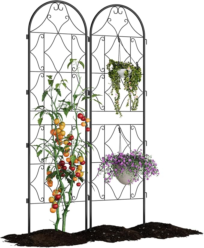 Garvee 22"x 75" Metal Garden Trellis Panel, Vegetables, Indoor & Outdoor by Garvee
