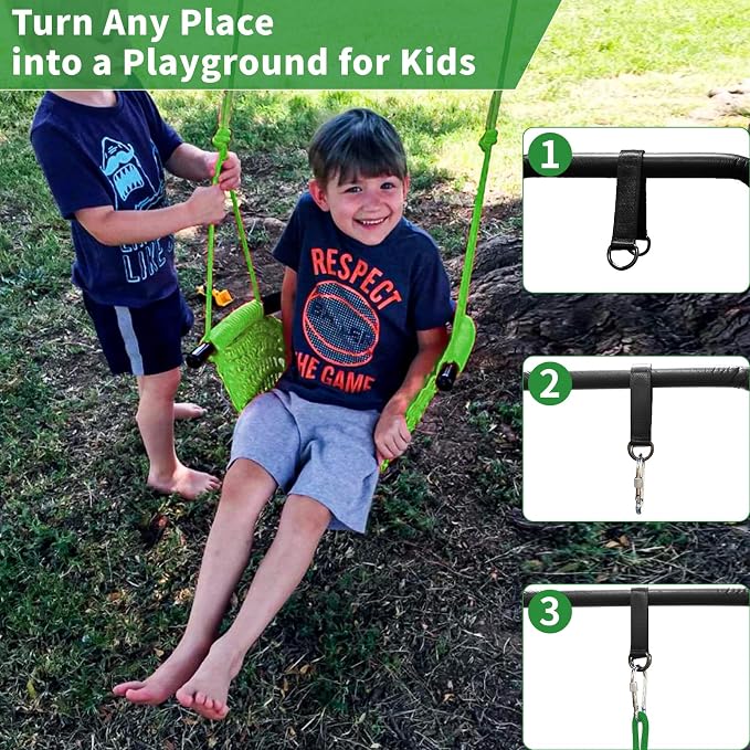 Hi-Na Tree Swing for Kids, Adjustable Toddler Rope Swing Seat - Image 6