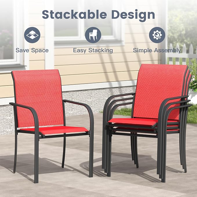 VICLLAX 3 Pieces Patio Outdoor Dining Set - Image 5