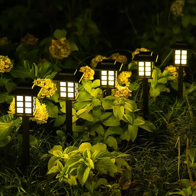 SOLPEX Solar Outdoor Lights, 12 Pack Solar Path Lights, Walkway Lights Outdoor - Image 4
