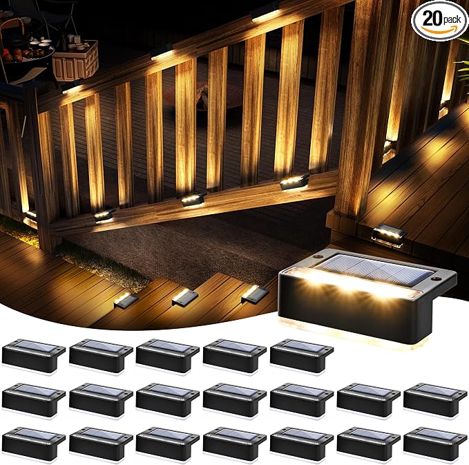 SOLPEX Solar Fence Lights, Solar Deck Lights Outdoor Waterproof Solar Powered by Solpex
