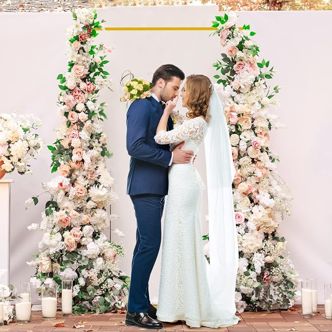 Wokceer Wedding Arch Backdrop Stand 6.6x4 FT Square Wedding Arches - Image 3