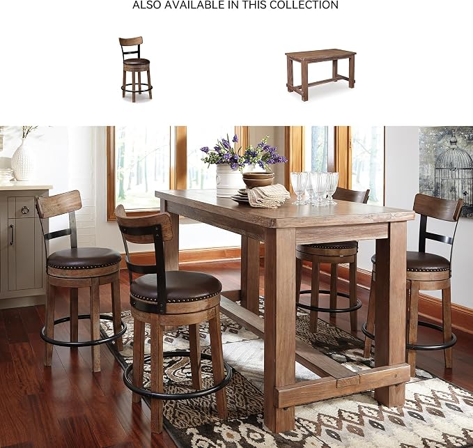 Signature Design by Ashley Pinnadel |24.25" Counter-Height Swivel Bar Stool – - Image 6