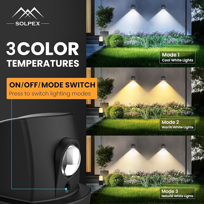 SOLPEX Solar Lights Outdoor Waterproof IP65, Solar Stair Lights Outdoor - Image 5