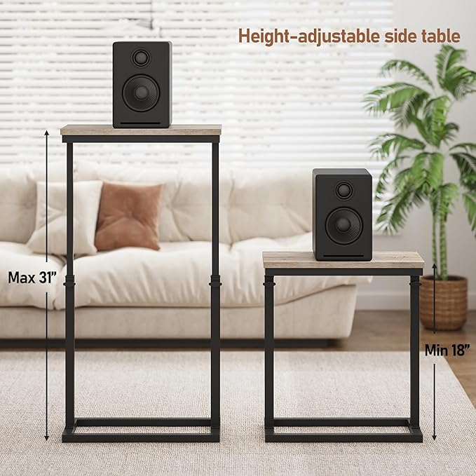 TUTOTAK End Table, Side Table, Tall Couch Table, Sofa Table, Living Room - Image 3