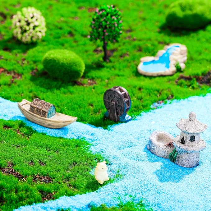 Jetec 12 Pcs Mini Fairy Garden Accessories Miniature Tiny Stone Bridge Mini - Image 5