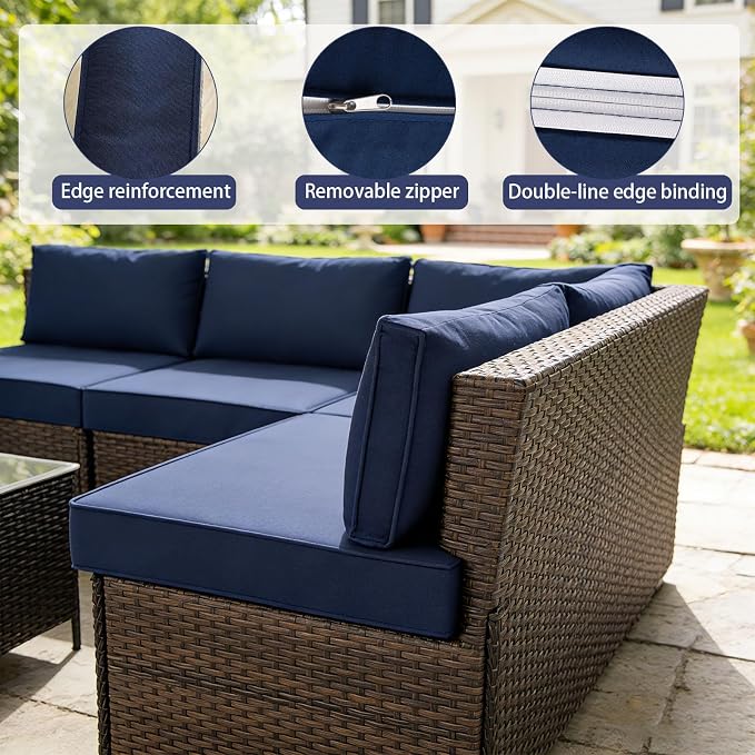 Outdoor Cushions Covers for Patio Furniture, Patio Cushion Covers Replacement - Image 4