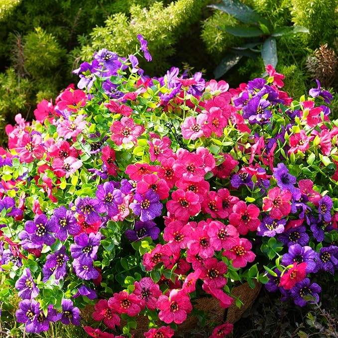 Artificial Flowers for Outdoor, UV Resistant Fake Silk Flowers, Realistic Faux - Image 6