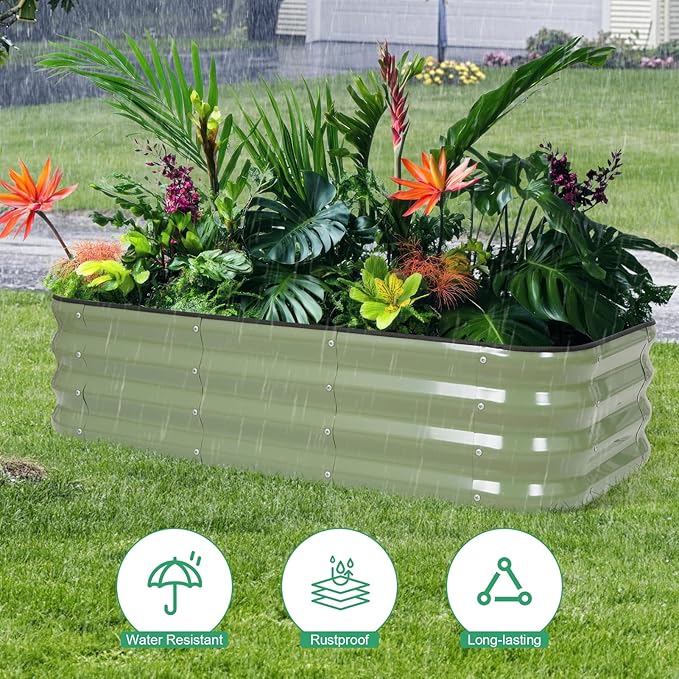 1MORE Raised Garden Bed -4X2X1 Galvanized Planter Box - Image 6