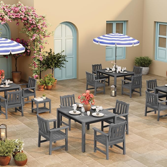 Stoog 3 Piece Patio Dining Sets, All-Weather Outdoor Chairs Set of 2 - Image 2