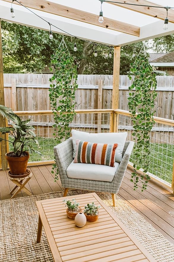 Hollyone Artificial Hanging Plants 6FT Fake Ivy Vine Faux Ivy Leaves Hanging - Image 5