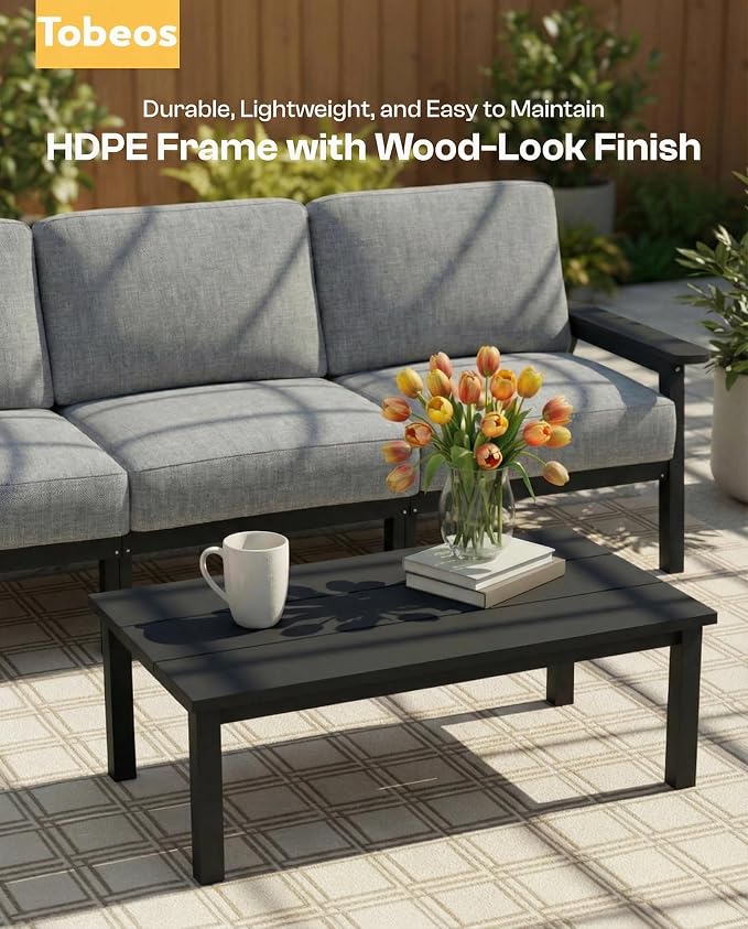 Patio Furniture Set, HDPE Outdoor Sofa Set - Image 8