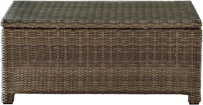 Crosley Furniture Bradenton All Weather Rattan Wicker Outdoor Coffee Table - Image 4