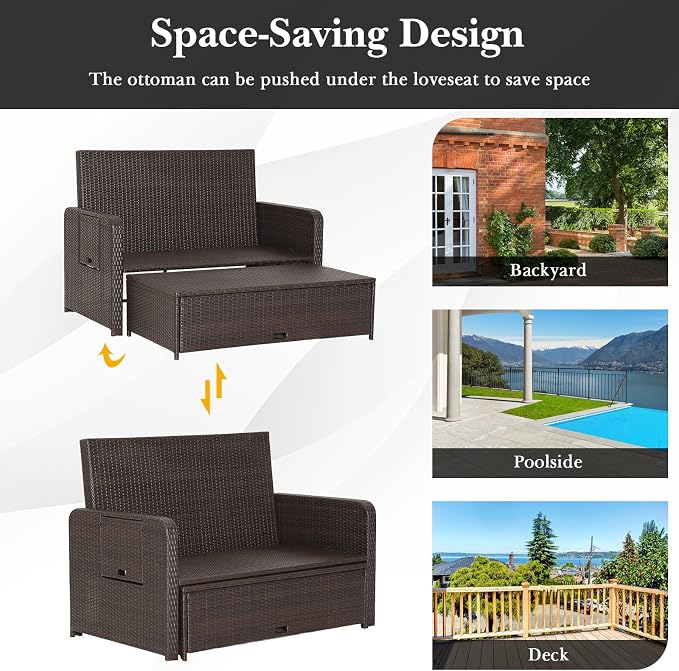 Tangkula Patio Rattan Daybed - Image 5