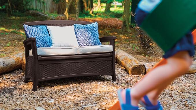 Suncast Outdoor Wicker Love Seat - Image 13