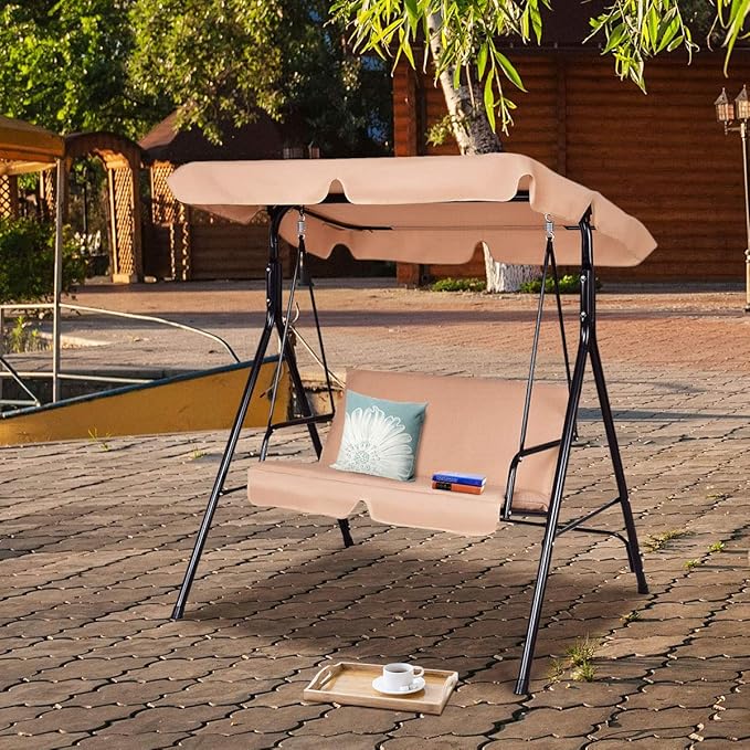 Tangkula 2 Person Porch Swing, Outdoor Swing - Image 4