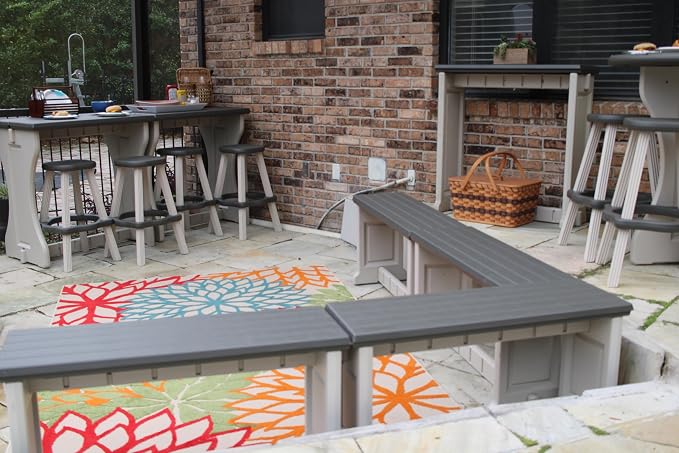 Bench, Deep Grey Top with Warm Grey Sides, 2 Pack - Image 6
