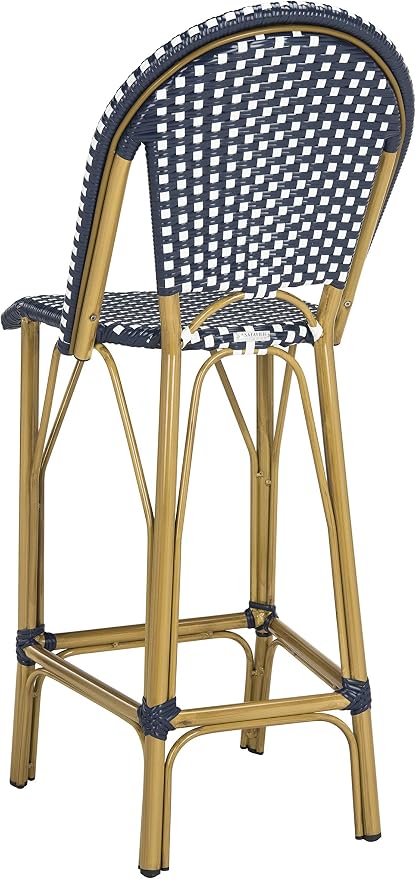 Safavieh PAT4008A Collection Ford Navy and White Indoor/Outdoor Stacking French - Image 5
