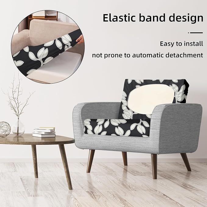8Pcs Stretch Patio Cushion Covers, Outdoor Couch Covers Replacement, Outdoor - Image 5