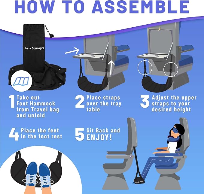 Airplane Footrest, Perfect Foot Hammock - Image 5