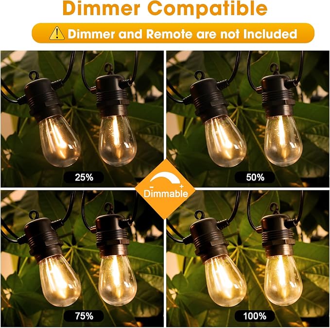 LED Outdoor String Lights 36FT Patio Lights - Image 3