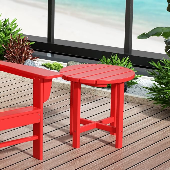 WestinTrends Dylan Adirondack Round Outdoor Side Table - Image 10