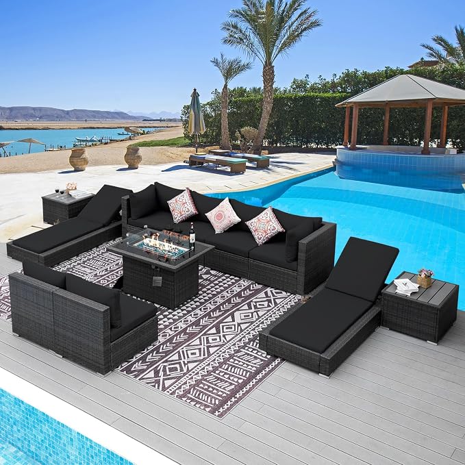 NICESOUL 11 Piece Patio Furniture by NICESOUL