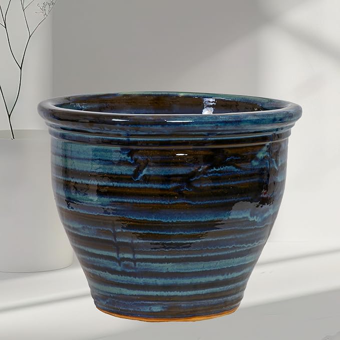 Sunnydaze Large Ceramic Plant Pot - Image 8