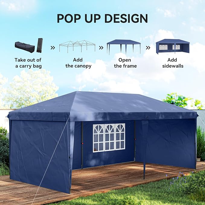 Outsunny 10' x 20' Pop Up Canopy Tent - Image 3