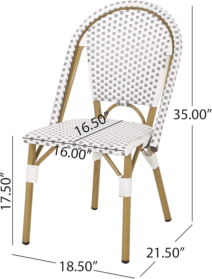 Christopher Knight Home Philomena Outdoor French Bistro Chair - Image 3
