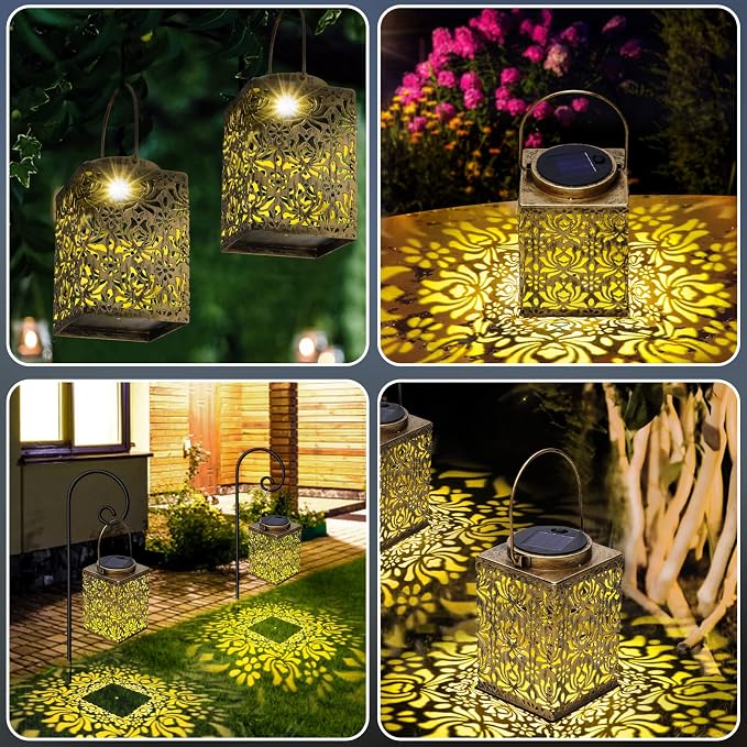 2 Pack Bronze Solar Lanterns - Image 6