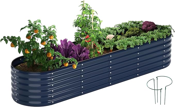 Galvanized Metal Planter Raised Garden Bed Kit by ZFHgarden