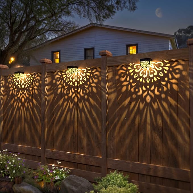 Solar Fence Lights Wall lihgts Outdoor Decorations 6 Pack Solar Step Lights - Image 2