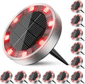 Peasur Solar Ground Lights Outdoor, 12 Pack Flat Solar Powered Disc Lights by Peasur
