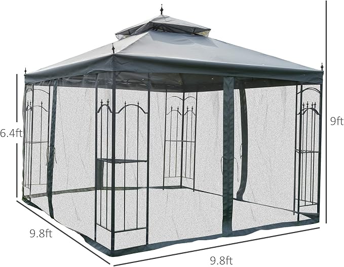 Outsunny 10' x 10' Patio Gazebo - Image 7