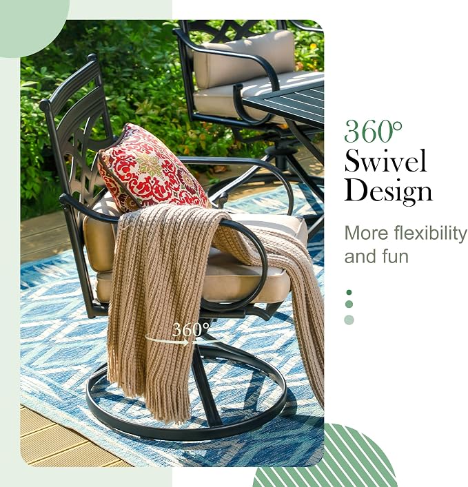 Sophia and William Outdoor Patio Dining Set - Image 4